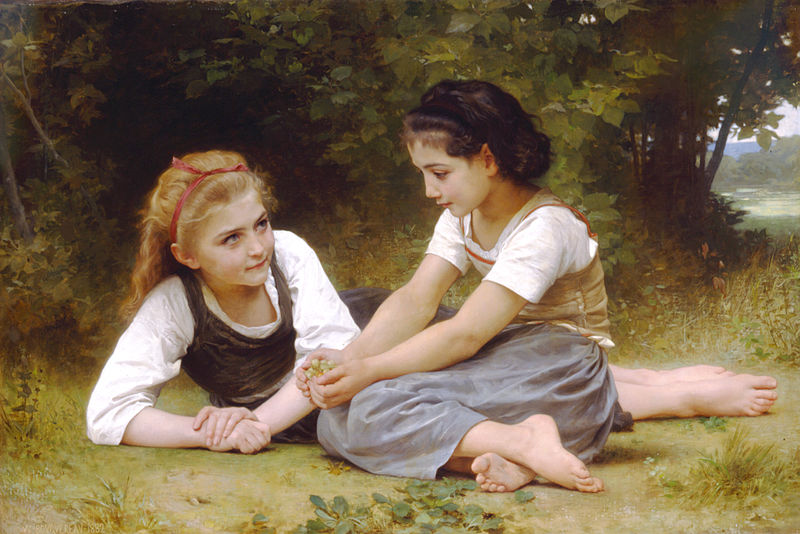 Une Jointee de Noisettes by William-Adolphe Bouguereau
https://commons.wikimedia.org/wiki/File:Une_joint%C3%A9e_de_noisettes.jpg